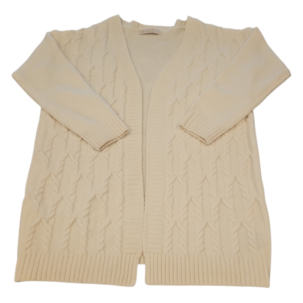 Elegant Cream Women's Cardigan Leevia & Lavender Size S/M Great Condition